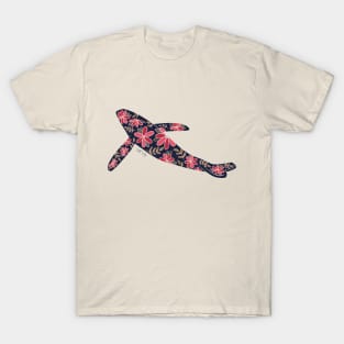 Floral Whale - Muted Colors T-Shirt